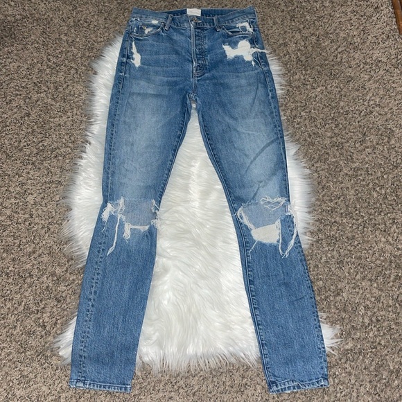 Candice x Mother The Stunner in Hijacking The Runway Jeans - Picture 3 of 13